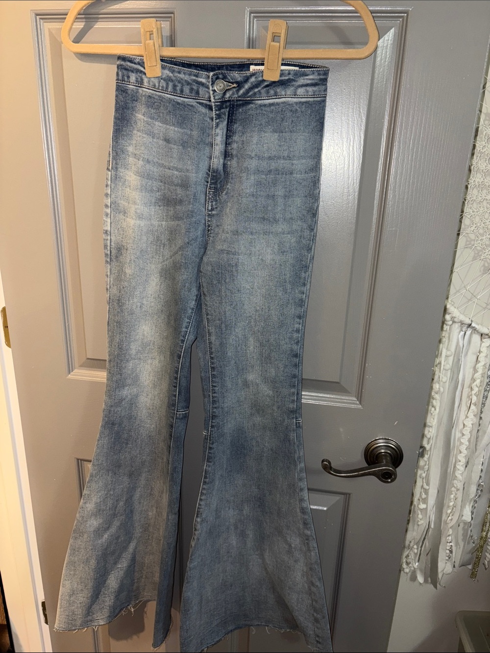 Wishlist High-Rise Flare Jeans in Light Blue